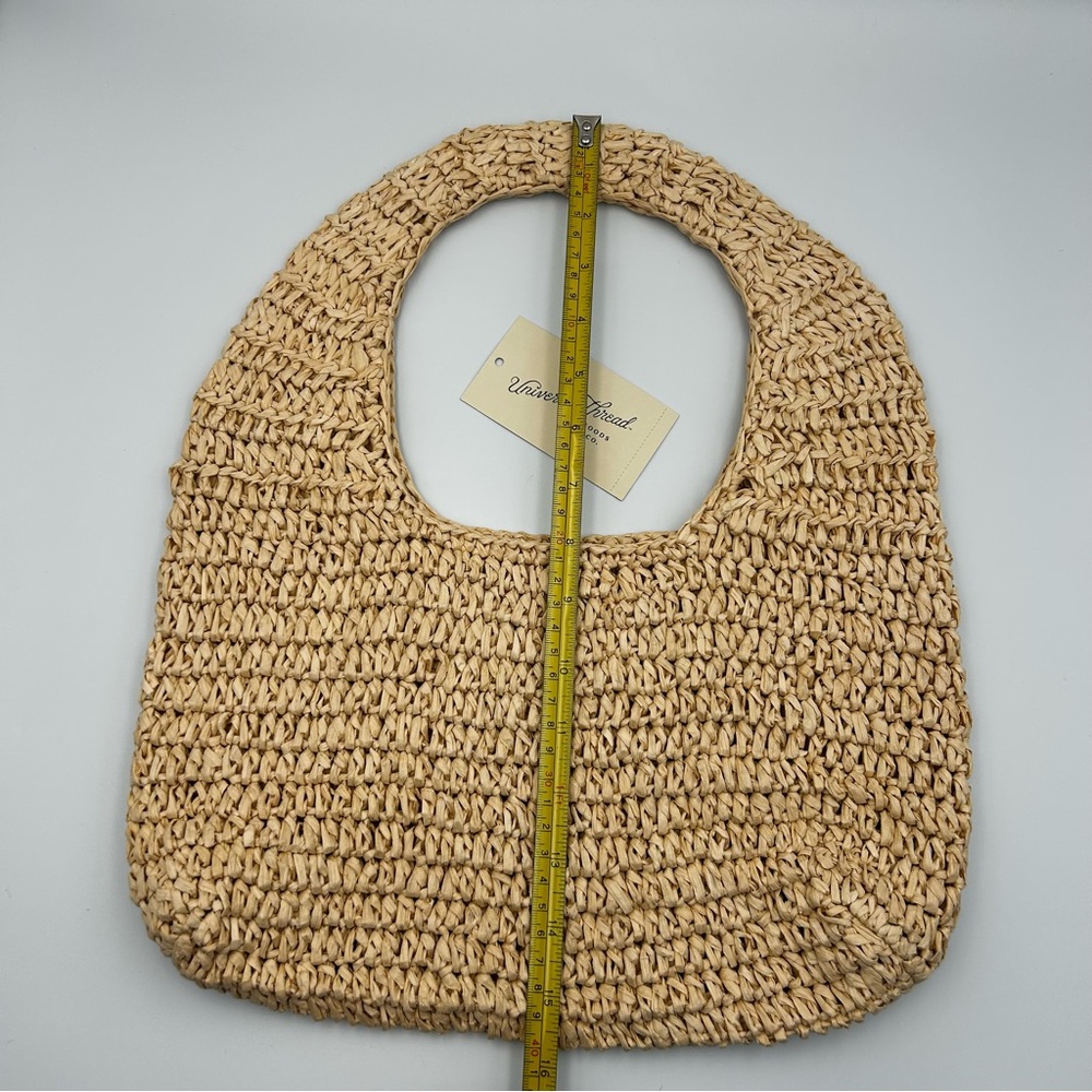 Universal Threads Straw Raffia Woven Shoulder Hob… - image 8